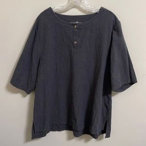 Gray textured blouse